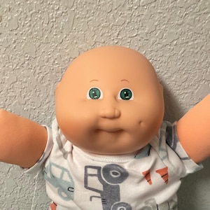 Rare First Edition Vintage Cabbage Patch Kid Bald Boy Green Eyes Head Mold #3 1983 Gifts For Mom Wife Daughter Girls Friend Sister Her
