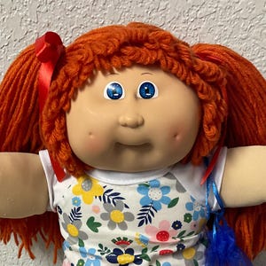 RARE Vintage Cabbage Patch Kid Girl Red Hair Blue Eyes Head Mold #9 1985 Collector’s Doll Gifts For Daughter Sister Wife Girl Mom Her