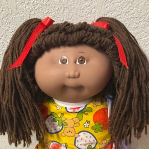 Vintage Cabbage Patch Kid Girl 15th Anniversary African American Brown Hair Brown Eyes 1998 Head Mold #1 Gifts For Girls Daughter Sister Mom