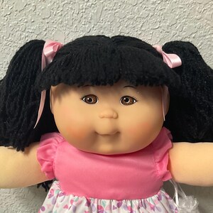 RARE Vintage Cabbage Patch Kid Mattel Asian Girl MK1 Black Hair Brown Eyes 1995 Collector’s Doll Gifts For Girls Daughter Sister Wife Mom