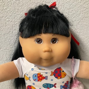 Vintage Cabbage Patch Kid Girl Doll Asian TRU First Edition Black Hair Brown Eyes Toys R Us 2001 Limited Edition Gifts For Mom Sister Wife
