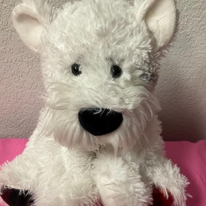 Gentle Treasures Plush White Dog Stuffed Animal