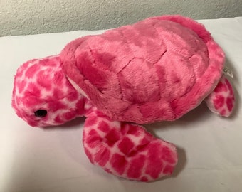 Pink Spotted Plush Turtle 14 Inches Plushies Stuffed Animals