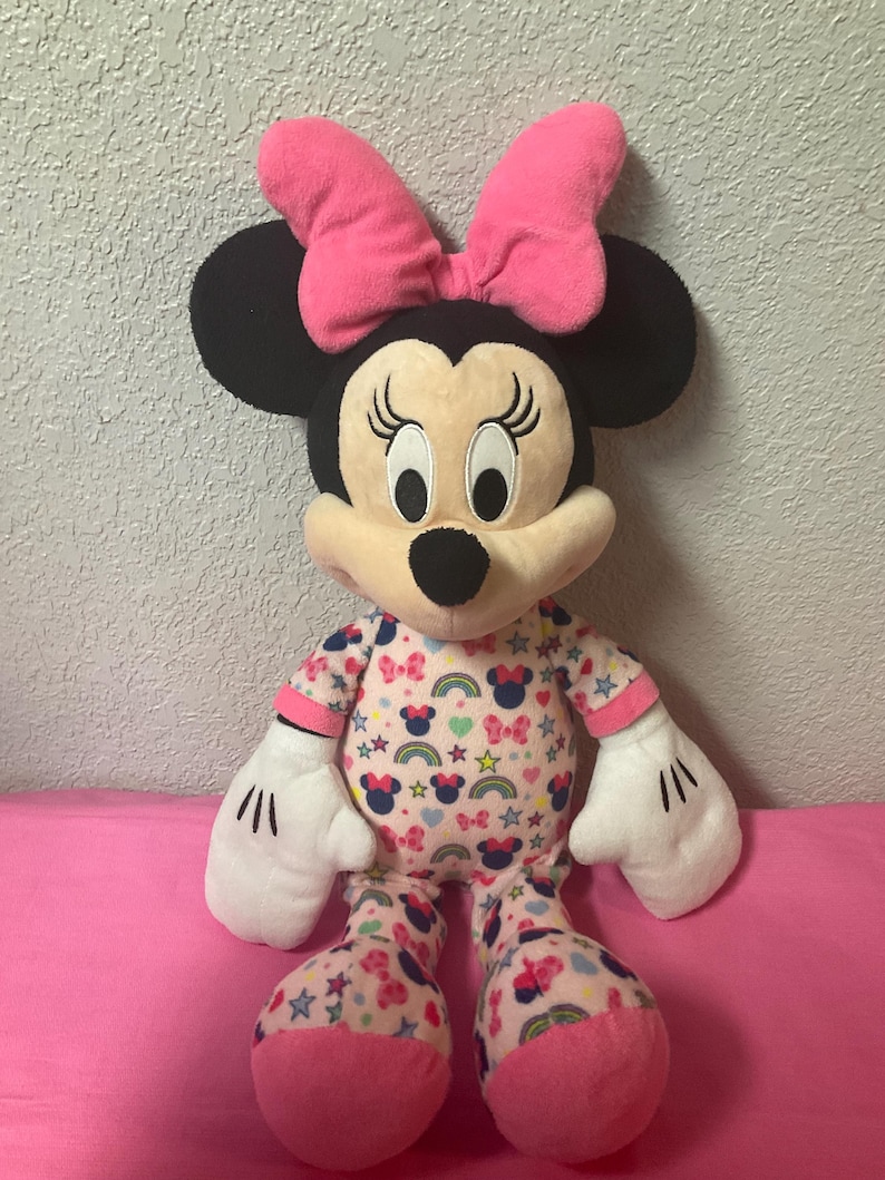 Plush Minnie Mouse in Pajamas Stuffed Animals Plush Toys Minnie plushies Stuffies Gifts For Girls Daughter Sister Wife Mom image 1