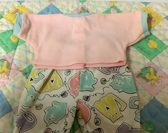 Vintage Cabbage Patch Kitty-poppenkleding: broek en topset uit de jaren 80