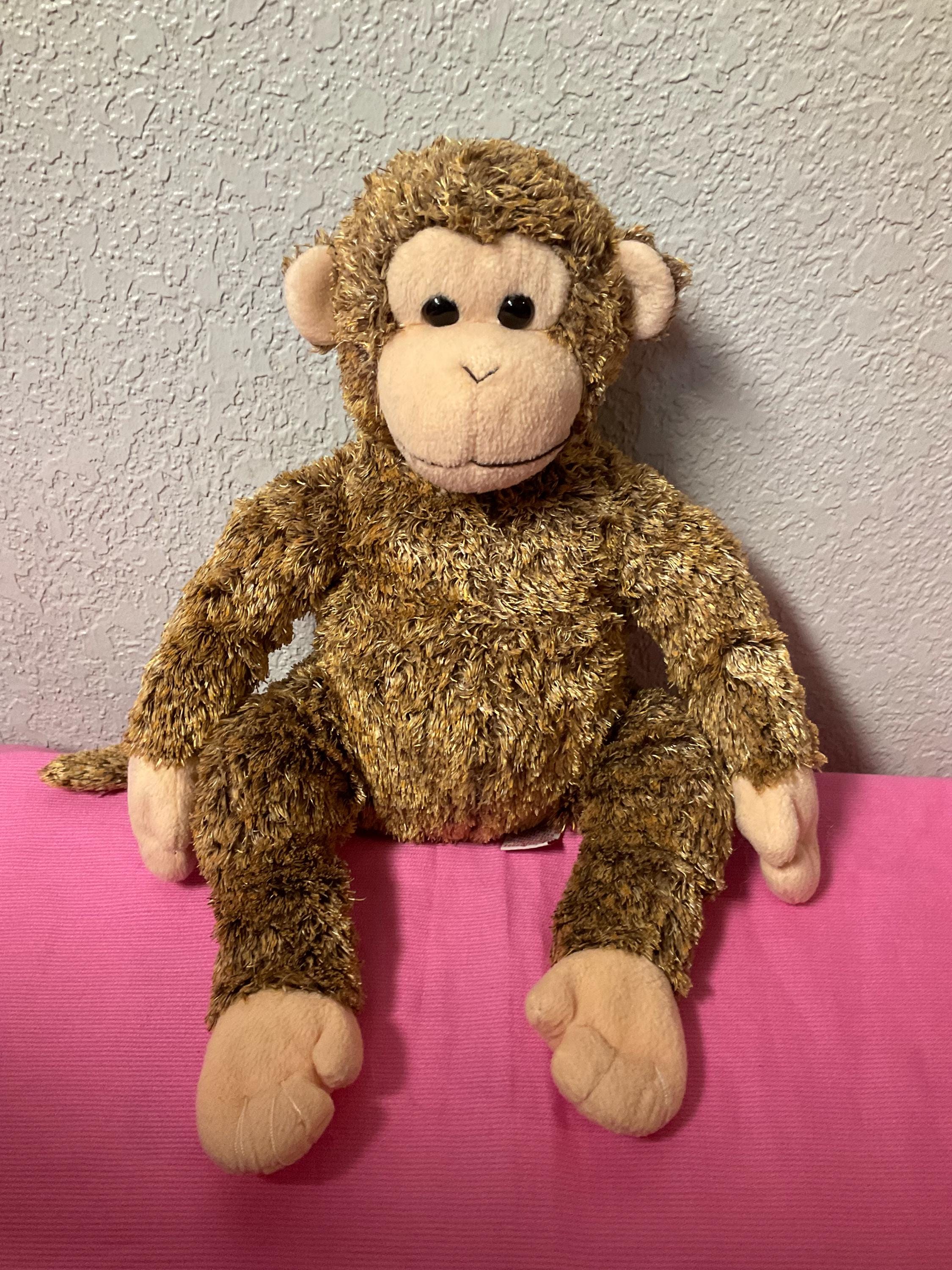 Vintage TY Beanie Buddies Bonsai Monkey Plush 2003 Tysilk Stuffed