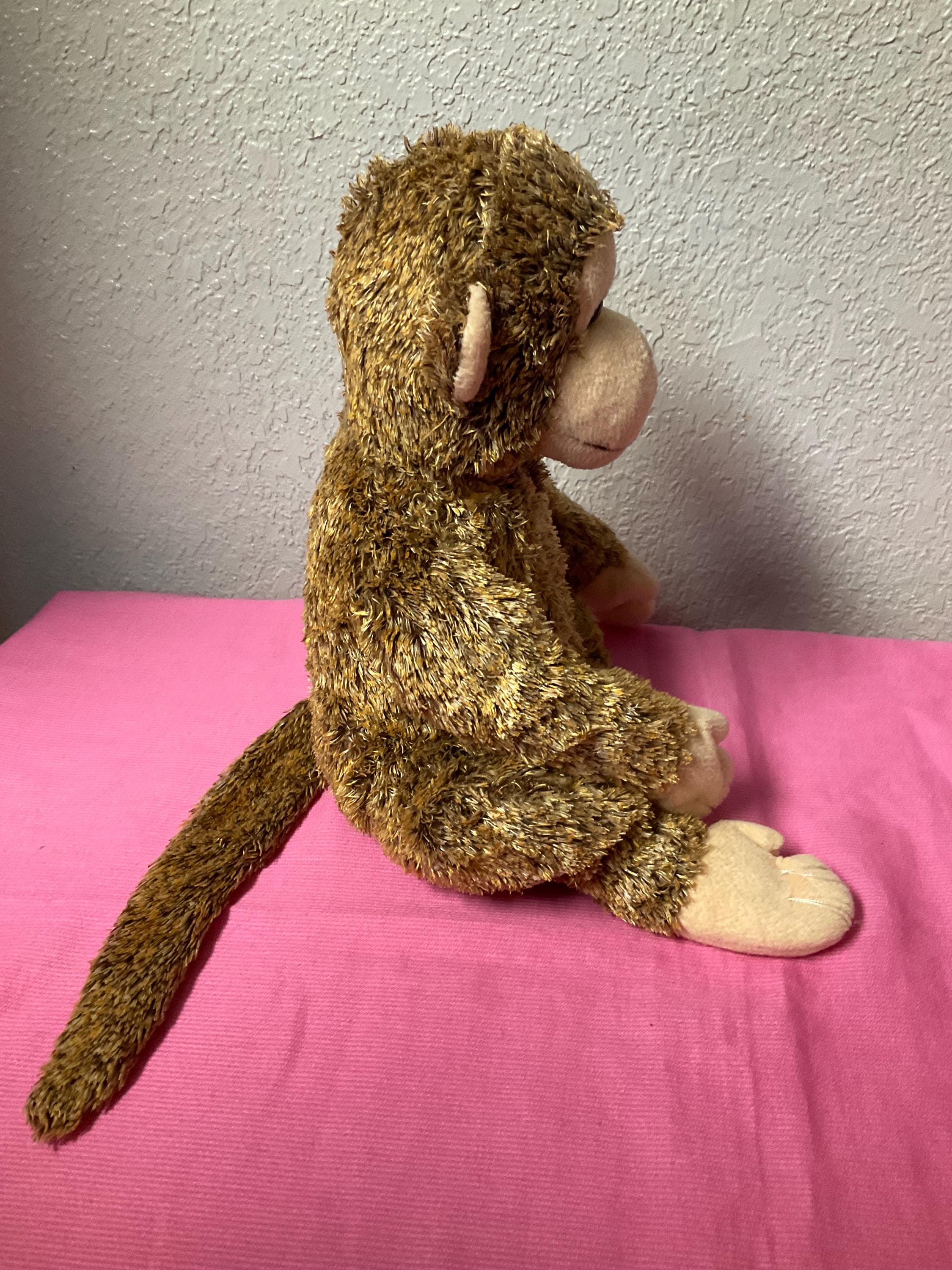 Vintage TY Beanie Buddies Bonsai Monkey Plush 2003 Tysilk Stuffed