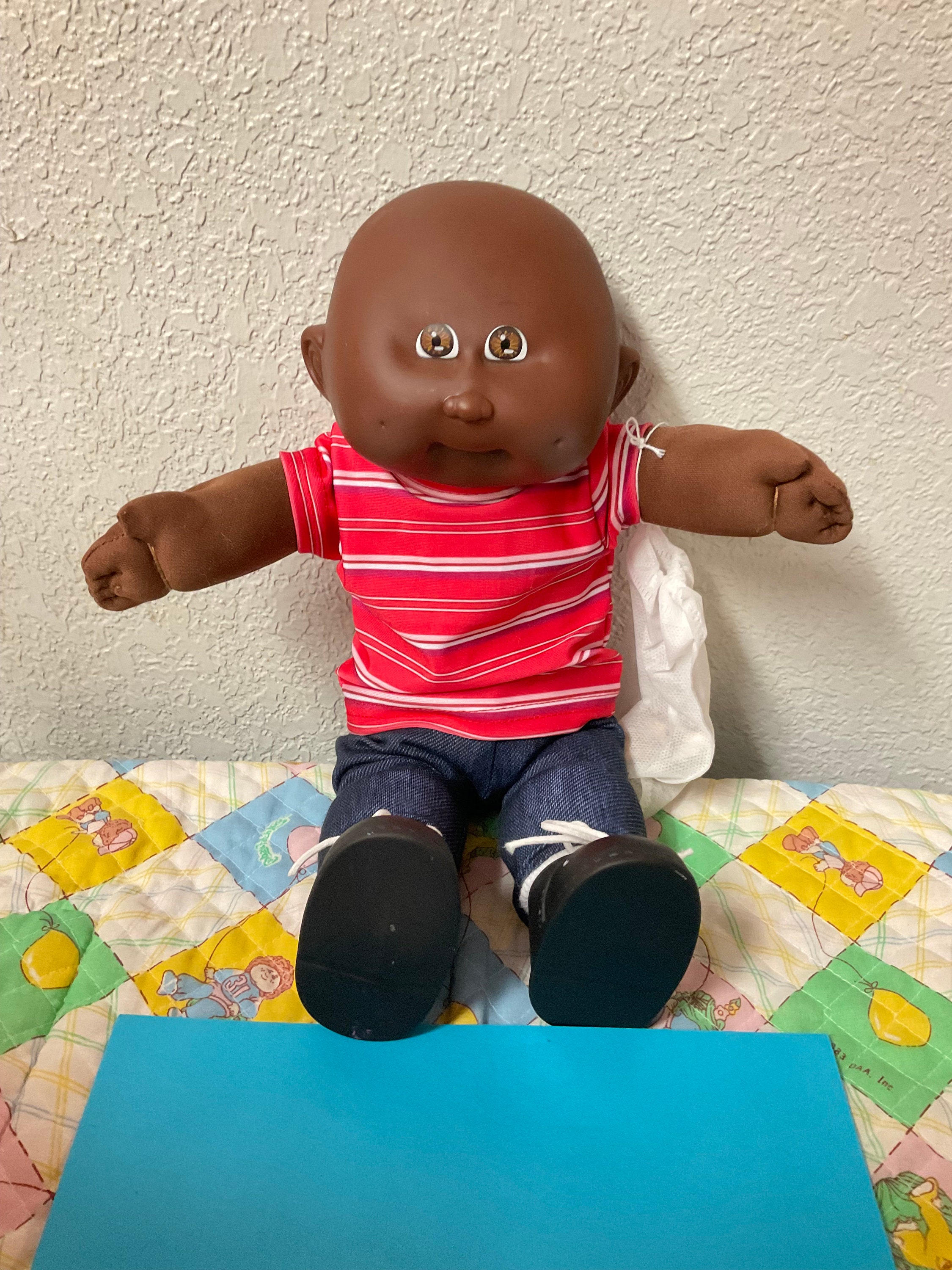 RARE Vintage Cabbage Patch Kid African American Bald Toddler Boy Head Mold 9 Brown Eyes 1989 Collectibles Gifts for Boys Son Him Girls Her Etsy