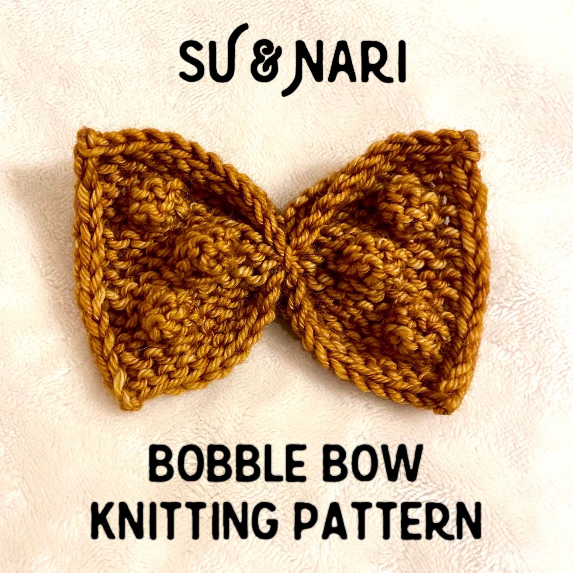 KNITTING PATTERN - Bobble Bow - PDF File (instant Download) - Etsy