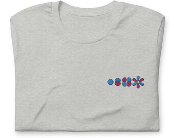 T-shirt Chem : orbitales atomiques de s à f (brodées !)