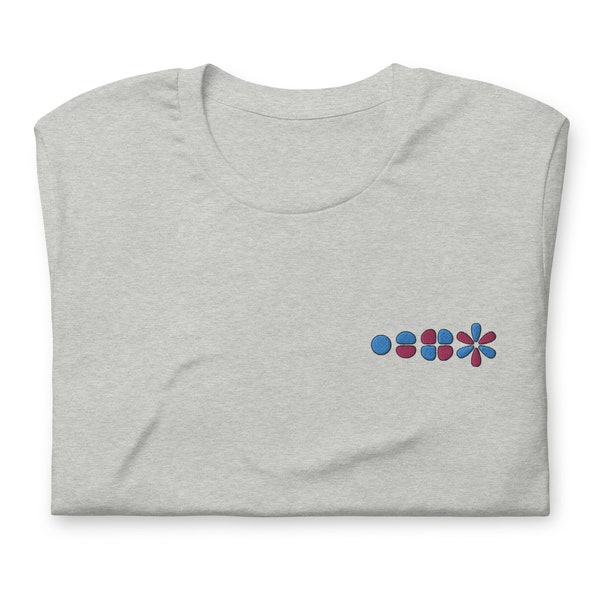 Chemistry T-shirt - Embroidered Atomic Orbitals from s to f