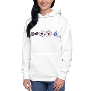 Chemistry Hoodie - atomic models from Dalton to Quantum
