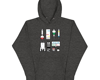 Sudadera con capucha de química orgánica de la síntesis a la caracterización en un cuadrado