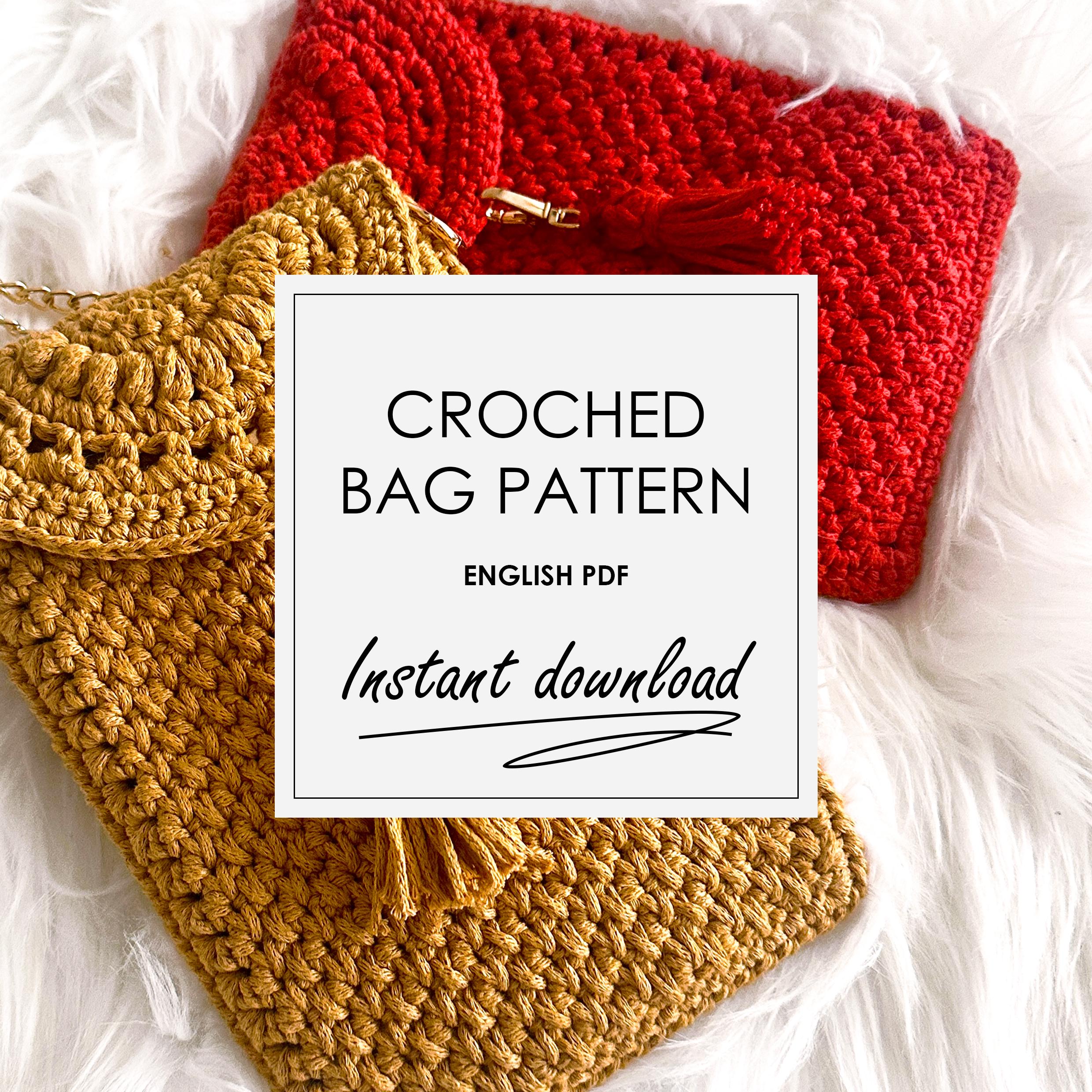 Crochet Crossbody Bag Pattern PDF Easy Boho Purse Tutorial Instant ...
