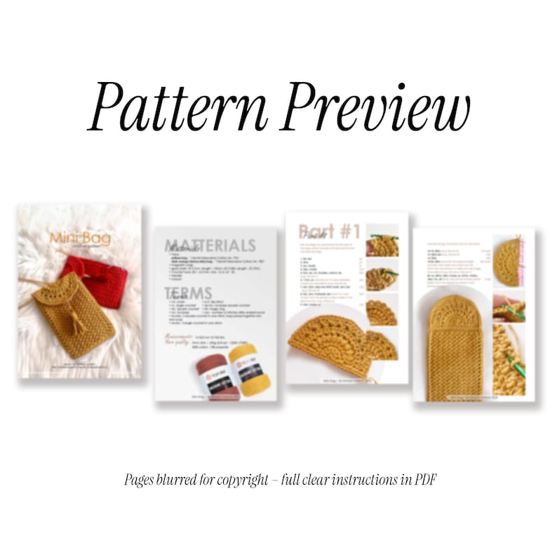 Crochet Crossbody Bag Pattern PDF Easy Boho Purse Tutorial Instant ...