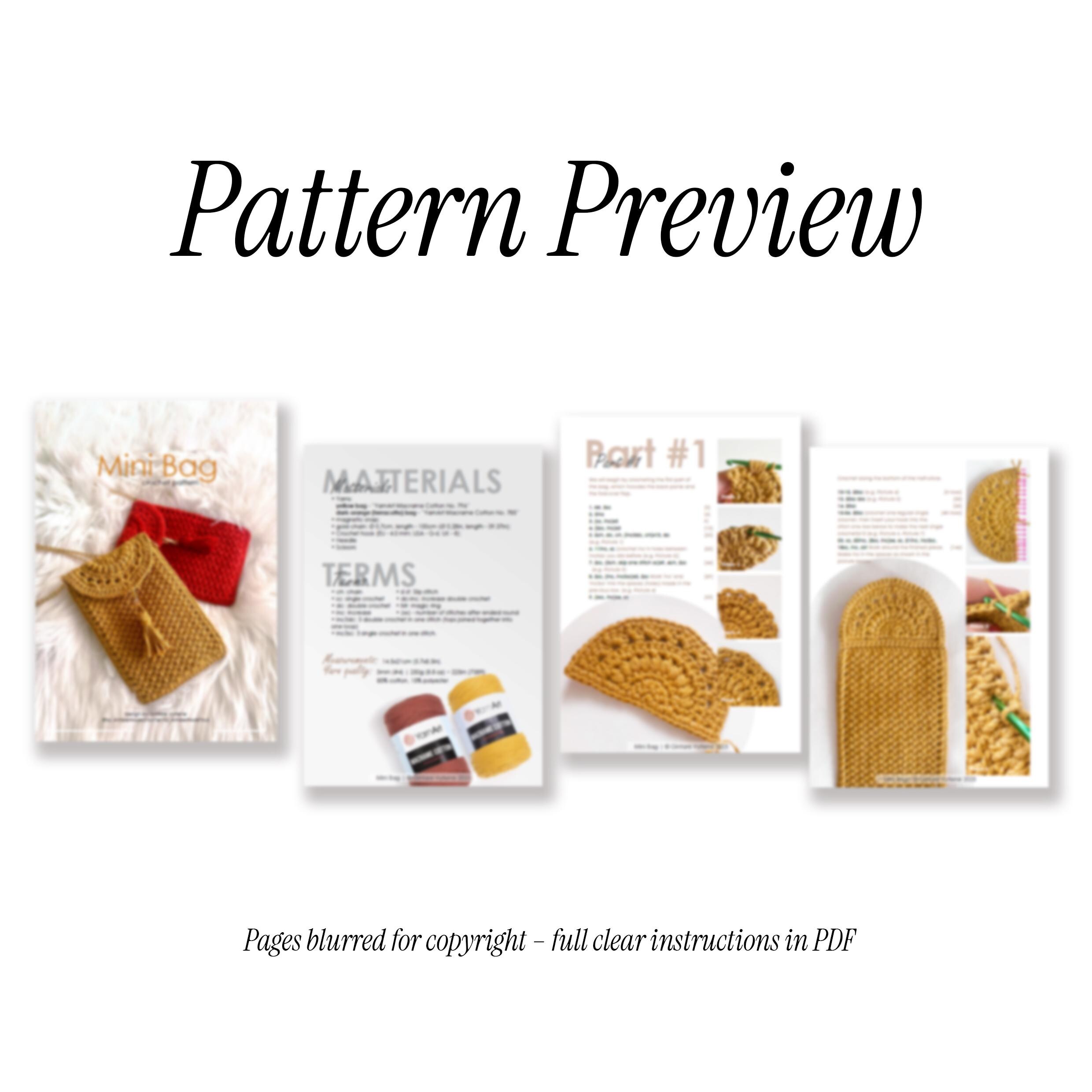 Crochet Crossbody Bag Pattern PDF Easy Boho Purse Tutorial Instant ...