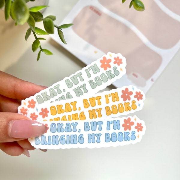 I'm bringing my books sticker |Romance books love | Gifts for readers| Booklover stickers | weaterproof sticker | librarian gifts | Books