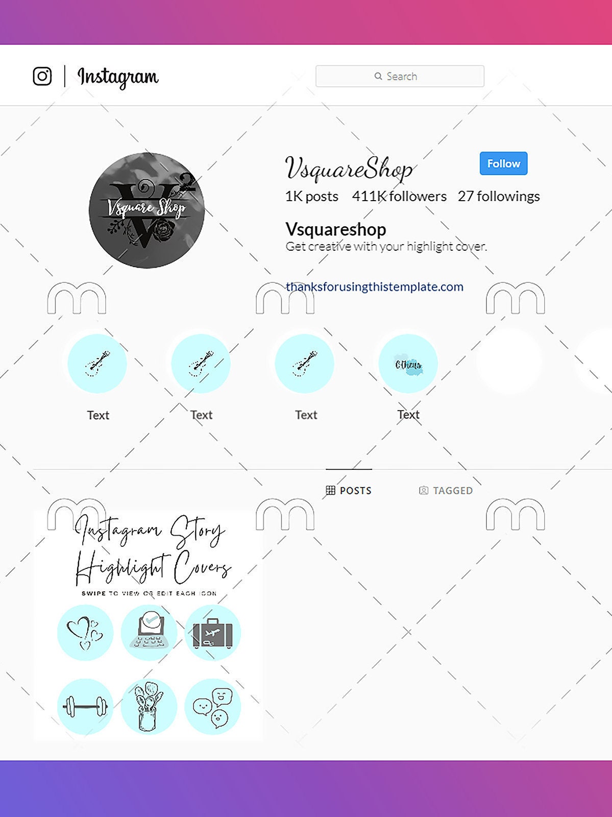 80 Pastel Blue Instagram Highlight Cover Icons Social Media Etsy