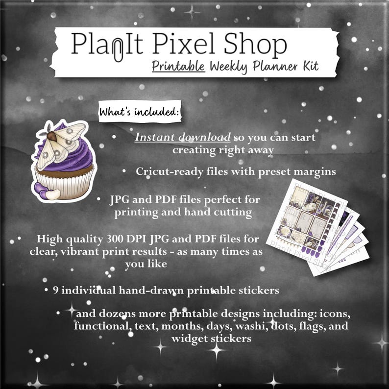 Printable Lupin Planner Stickers, HP Big Weekly Remus Wizarding Magic ...