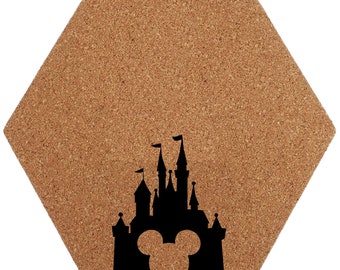Disney Pin Cork Board | Pack of 2 | Custom Designs | Collector Pin Board | 1/4 inch thick | Trading Pin Board | Self Adhesive Board