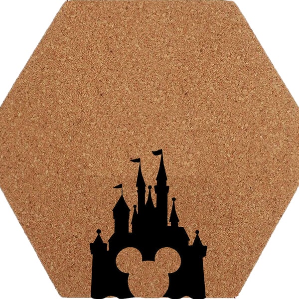 Disney Pin Cork Board | Pack of 2 | Custom Designs | Collector Pin Board | 1/4 inch thick | Trading Pin Board | Self Adhesive Board