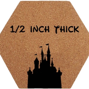 Disney Pin Cork Board | Pack of 2 | Custom Designs | Collector Pin Board | 1/2 inch thick | Trading Pin Board | Self Adhesive Board |