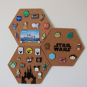 Disney Pin Cork Board | Pack of 2 | Custom Designs | Collector Pin Board | 1/4 inch thick | Trading Pin Board | Self Adhesive Board