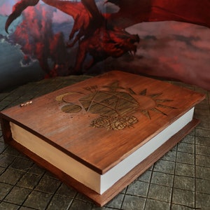 DND Custom Dice Box | Dungeons and Dragons | Engraved Dice Holder | Dice Book | Can Include Mystery Dice