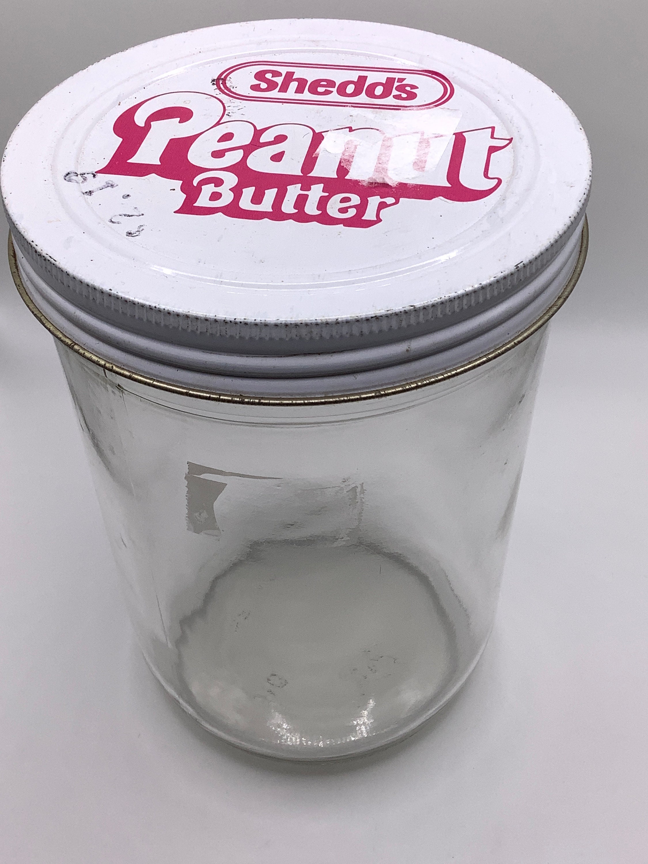 Shedds Peanut Butter Jar Large Vintage Clear BALL Jar With Etsy