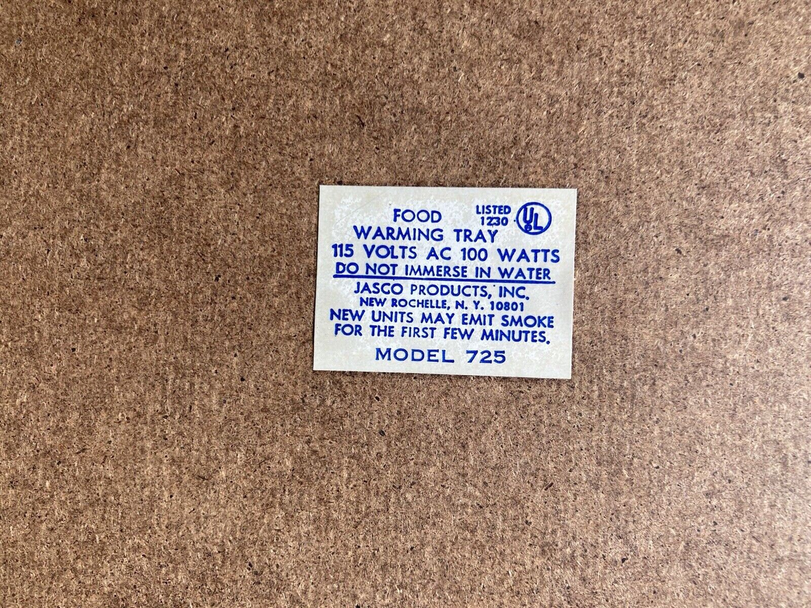 Vintage JASCO Electric 12 X 7 Small Food Warming Tray, Model 725 Tested