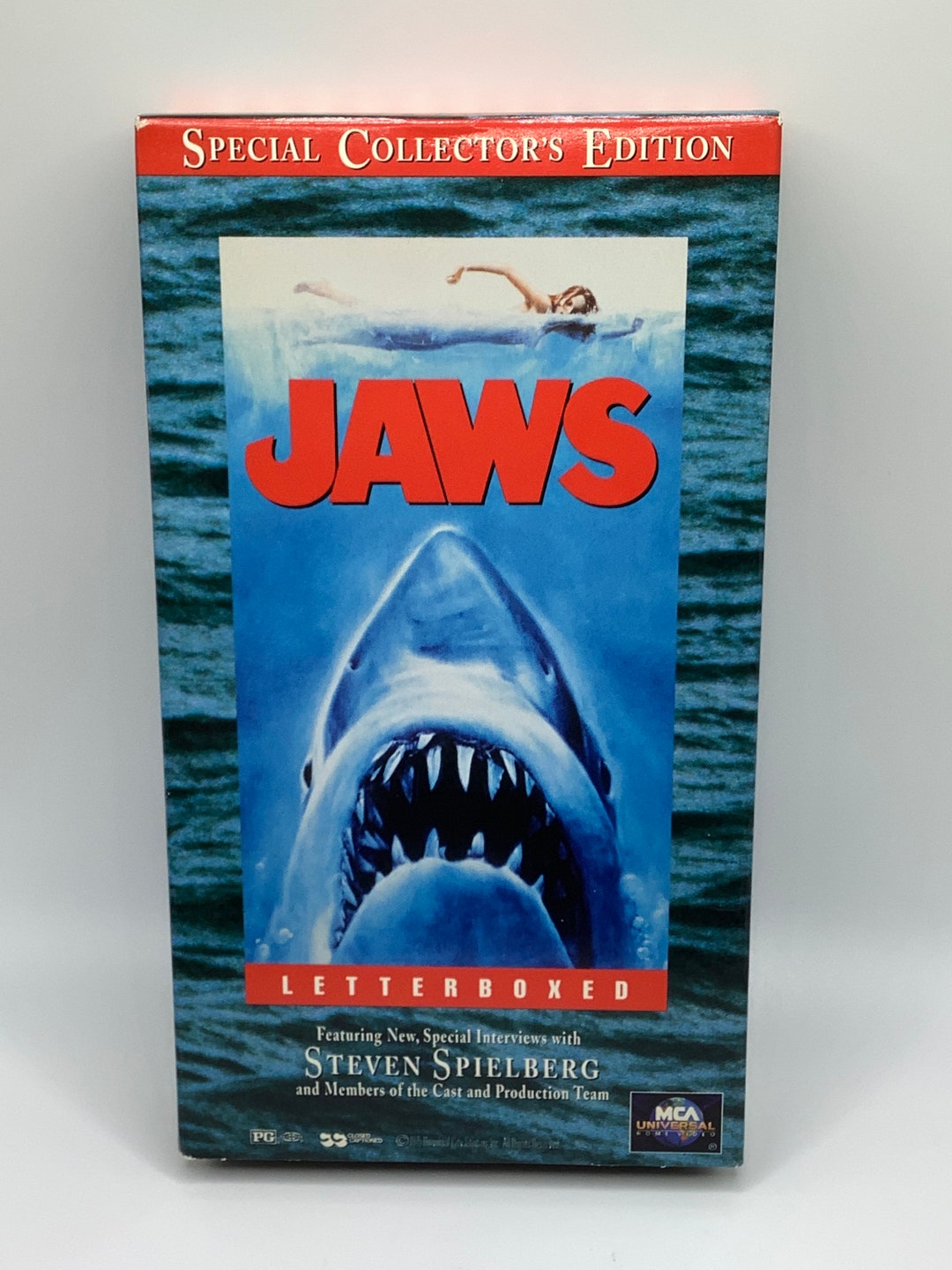 Jaws VHS Tape Special Collector's Edition Letterboxed Etsy