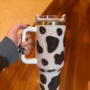 Bedazzled Cow Print Tumbler 32oz