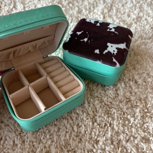 Cowhide Print Travel Jewelry Box, Western, Cowgirl