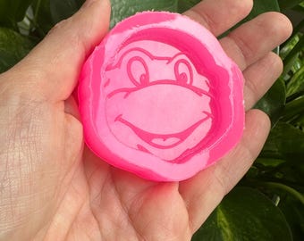 Turtle Inspired Silicone Mold, Cartoon Hero Mold for Resin, Turtle Mold for Keychains & Badge Reels, resin mold for crafts, superhero mold