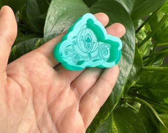 Molde de silicona para carroza de princesa, molde para zapatos de Cenicienta, molde de resina UV, molde para zapatos de princesa, molde inspirado en Disney, molde de silicona, molde de princesa