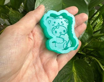 Molde de silicona con personajes kawaii, molde de anime lindo para resina, molde de resina UV, molde de personajes, molde de silicona, molde para joyería, molde para carretes de insignias, molde