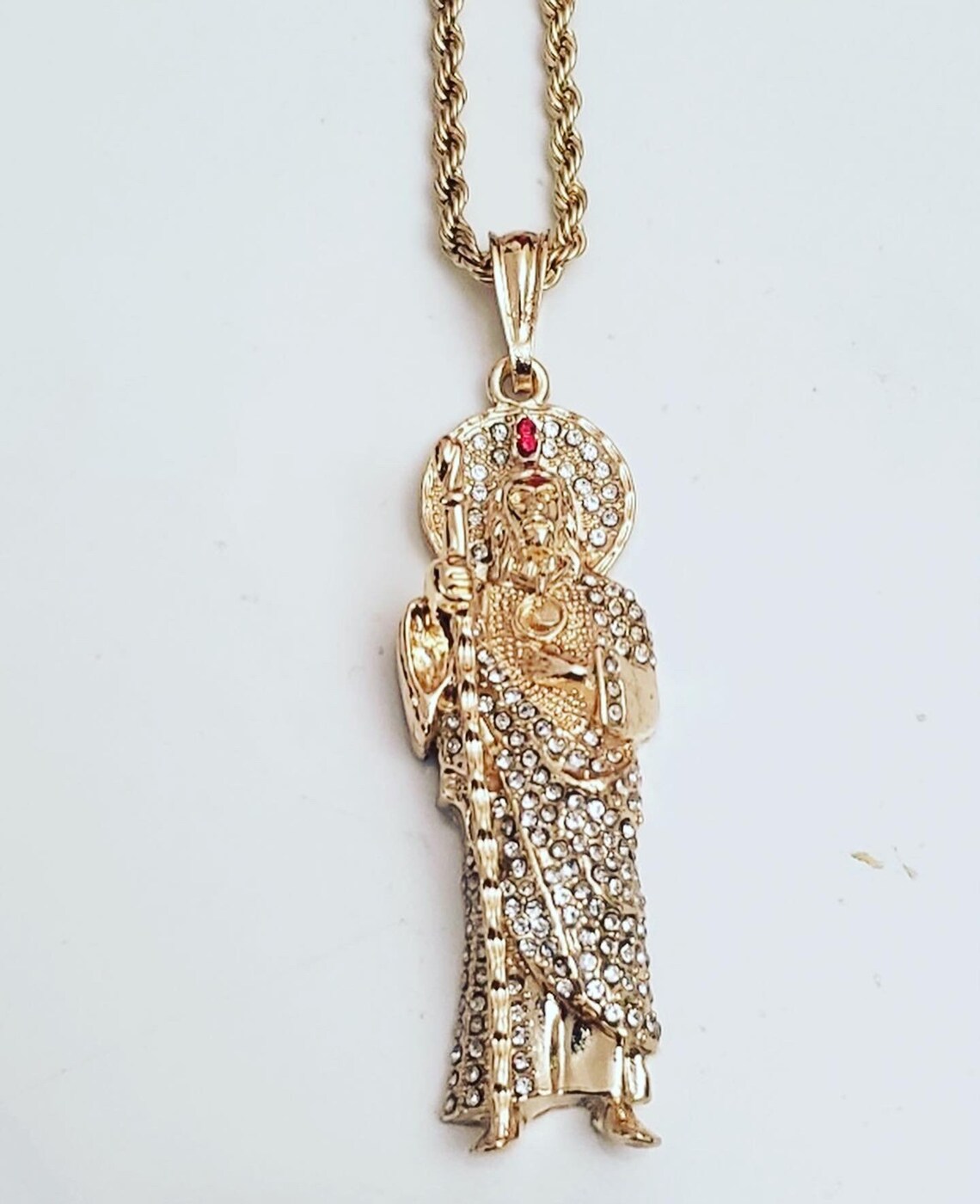 St Jude Diamonds 14k Gold Plated necklace Etsy