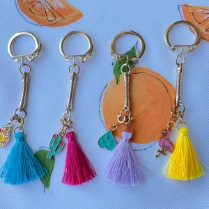 Portachiavi Tassle colorati / Portachiavi estivi