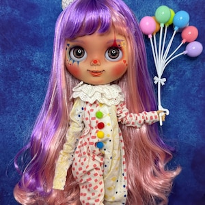 Blythe custom, Blythe clown, Blythe doll, Blythe art, Blythe custom doll