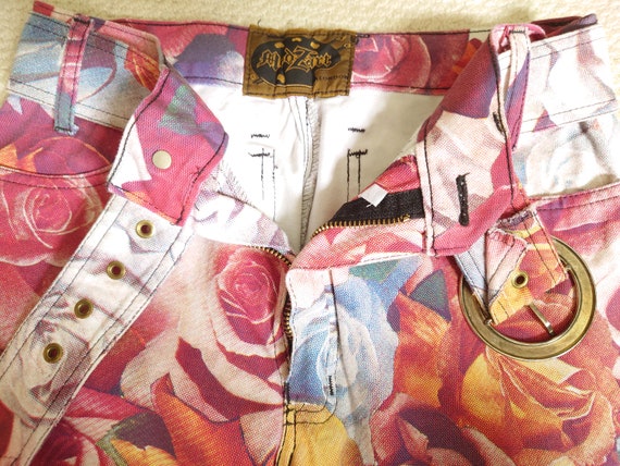 Very Rare Early 1990's Modzart Rose Print Trousers - image 3