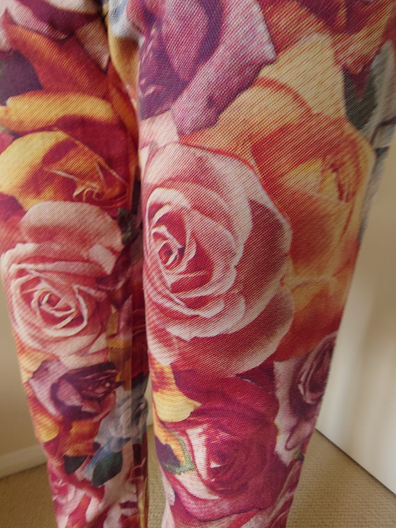 Very Rare Early 1990's Modzart Rose Print Trousers - image 6
