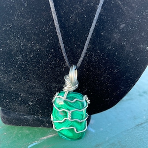 Chrysocolla Crystal Necklace