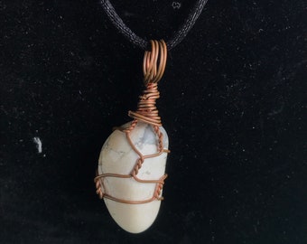White Howlite Crystal Necklace