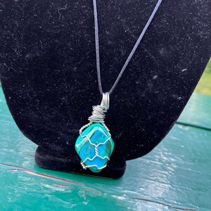 Chrysocolla Crystal Necklace