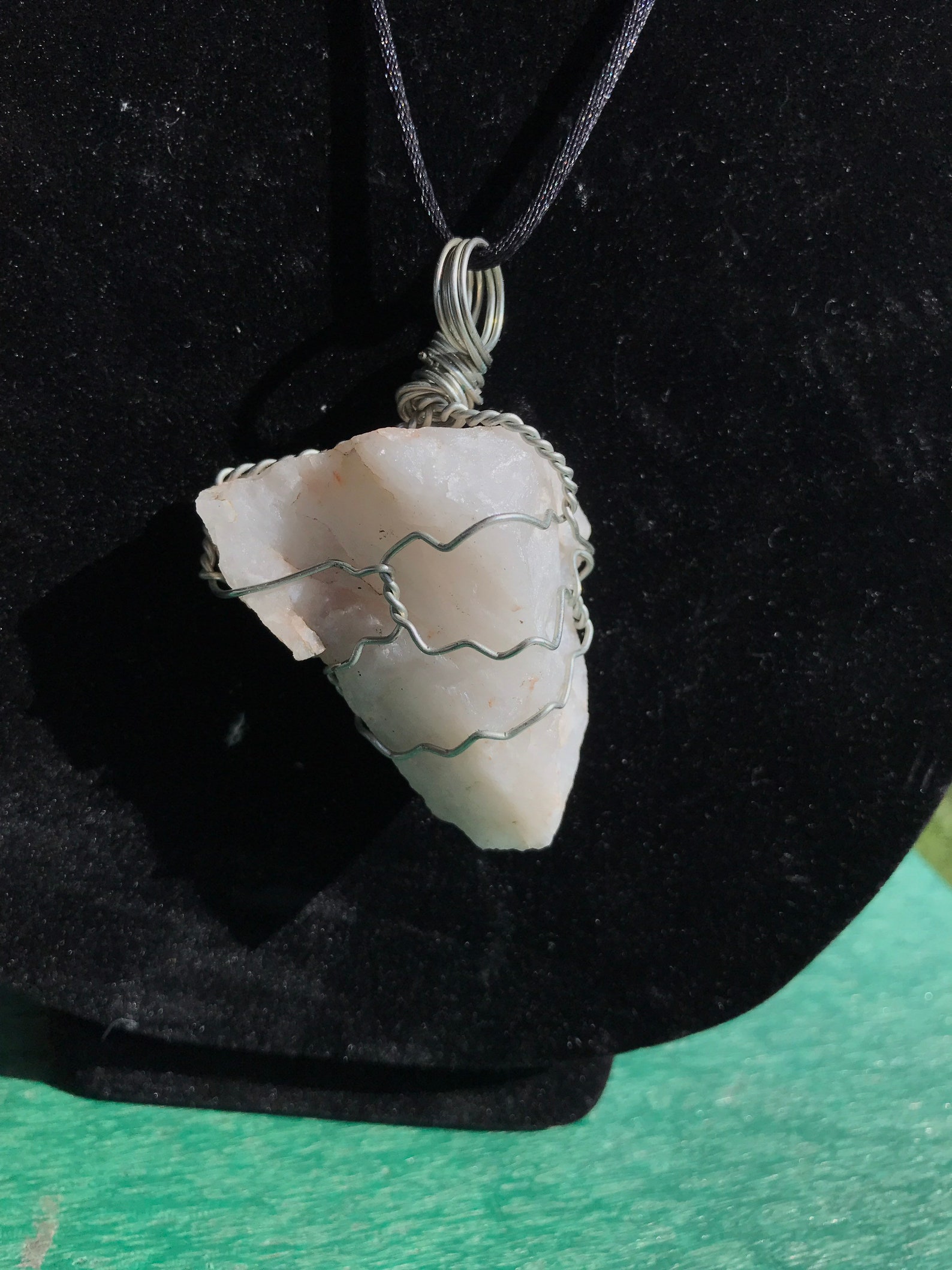 Milky White Quartz Crystal Necklace Etsy UK