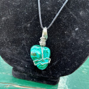Chrysocolla Crystal Necklace