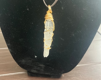 Clear Quartz Crystal Necklace