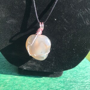Gray Agate Crystal Necklace