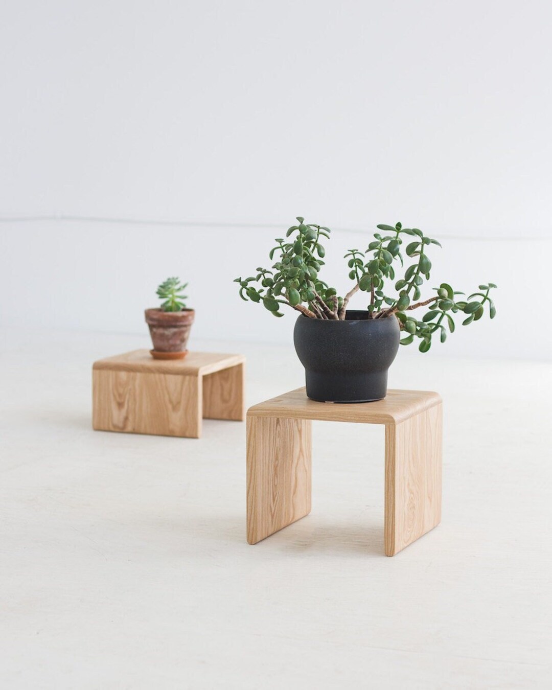 Plantie Plant Stand Ash Wood Pot Holder Minimalist Living Room Home