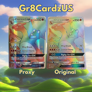 Charizard GX - Rainbow GX - Burning Shadows 150/147 Secret Rare - Tarjetas Pokemon Proxy